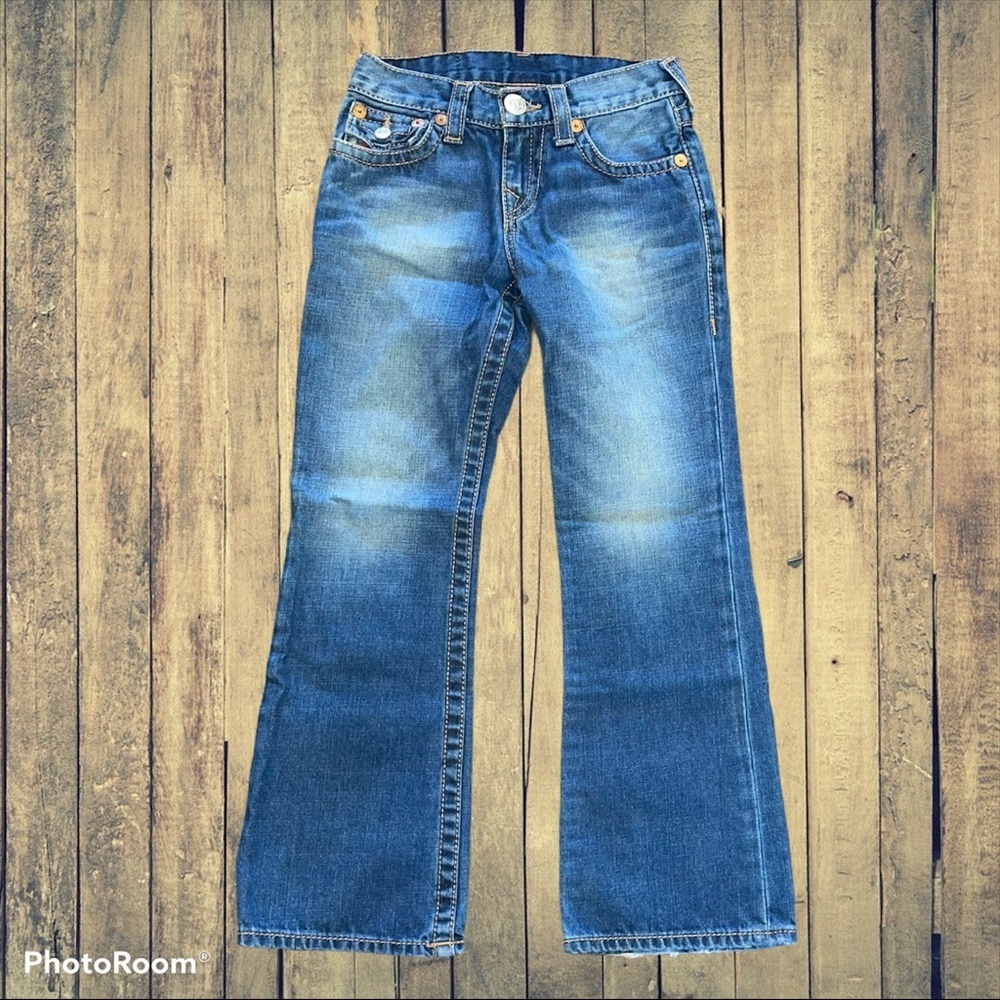 True Religion Girls Size 7 Denim Bootcut Jeans